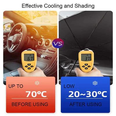 Universal Car Windshield Sun Shade Umbrella Janab.pk